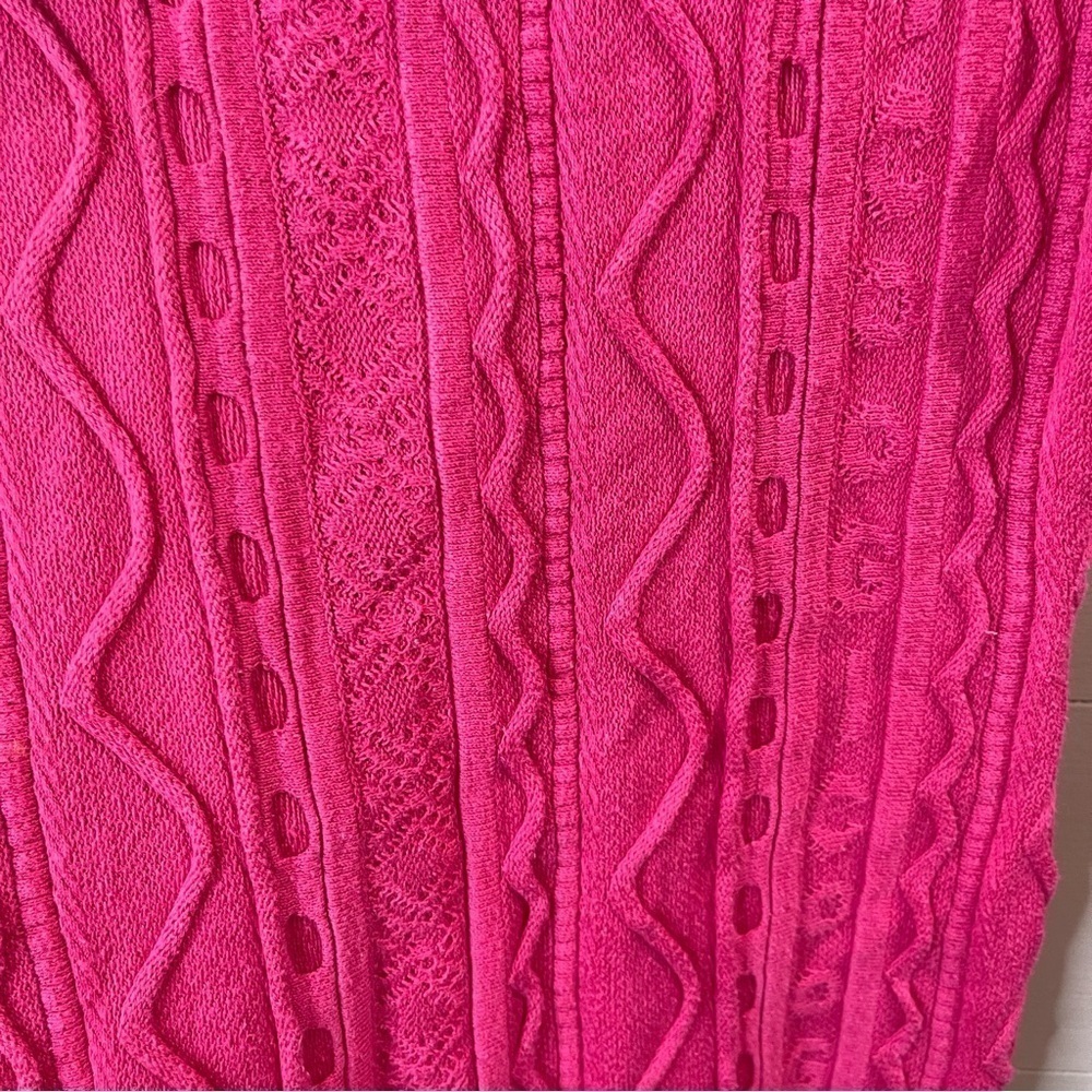 Coogi | RARE! Vintage Pink Long Lined Zip Up Sweater Size Medium - Picture 10 of 10